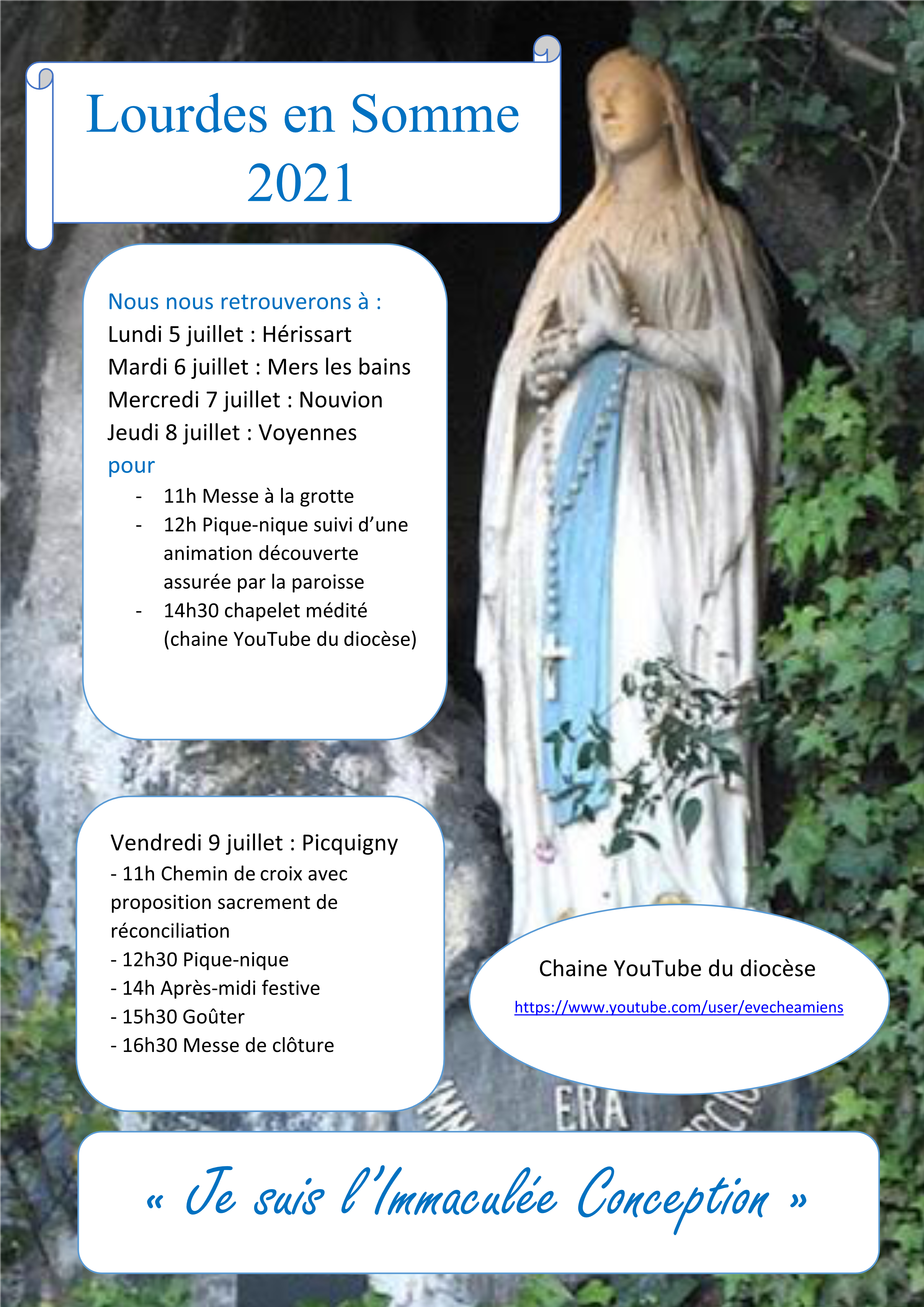 Pèlerinage Lourdes en Somme